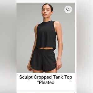 Black Sculpt Cropped Tank Top